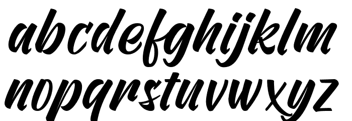 Vervelle Script Font LOWERCASE