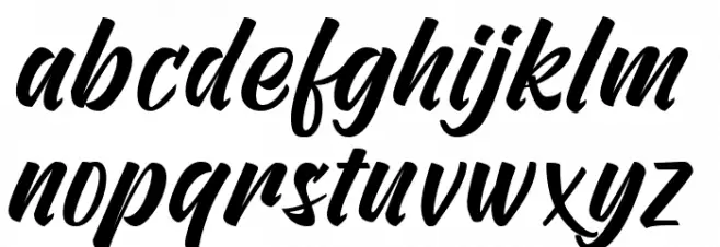 Vervelle Script Schriftart Kleinbuchstaben