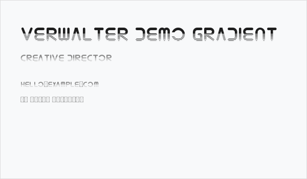 Verwalter Demo Gradient Business Card