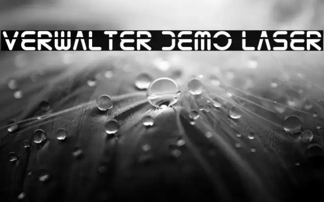 Verwalter Demo Laser Font examples