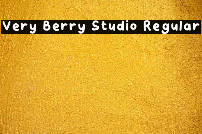 Very Berry Studio Regular خط examples