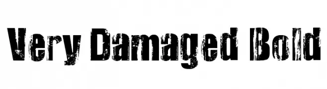 Very Damaged Bold  Fuentes Gratis Descargar