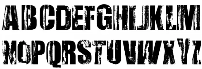 Very Damaged Bold Schriftart Groß