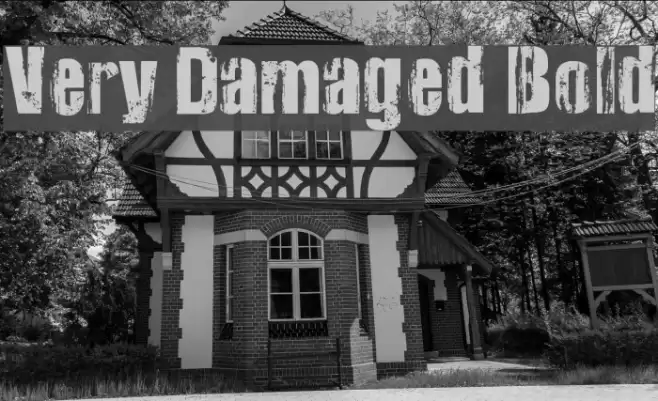 Very Damaged Bold Font examples