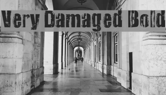 Very Damaged Bold Font examples
