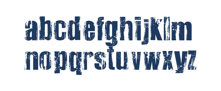 Very Damaged Bold Lowercase