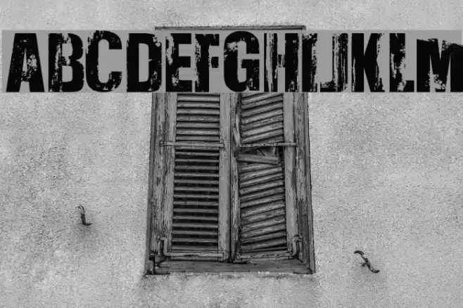 Very Damaged Font examples