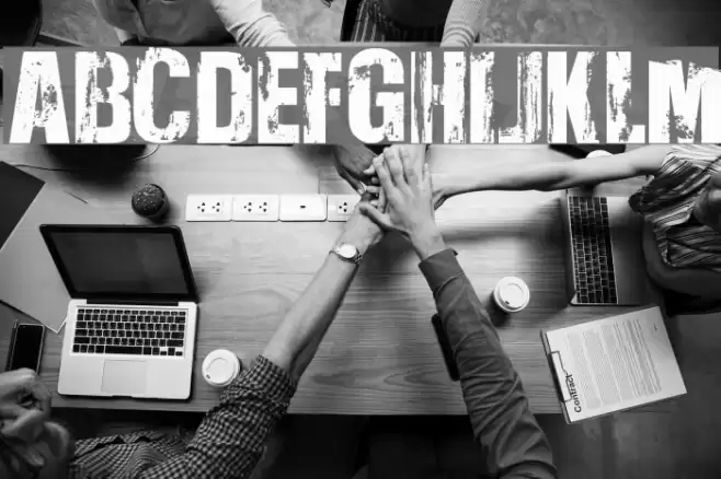 Very Damaged Font examples