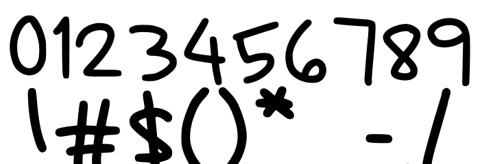 Very Epic Handwriting L Regular Font OTHER CHARS