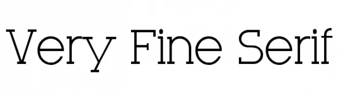 Very Fine Serif  नि: शुल्क फ़ॉन्ट्स डाउनलोड