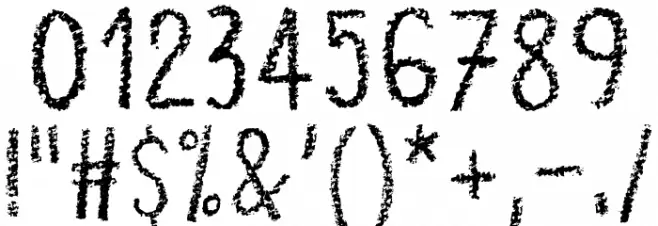Very Simple Chalk Font OTHER CHARS