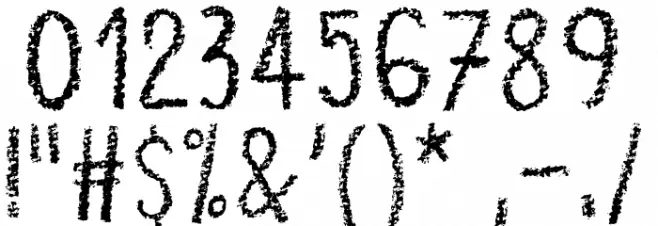 Very Simple Chalk Font OTHER CHARS