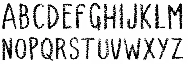 Very Simple Chalk Font Litere mici