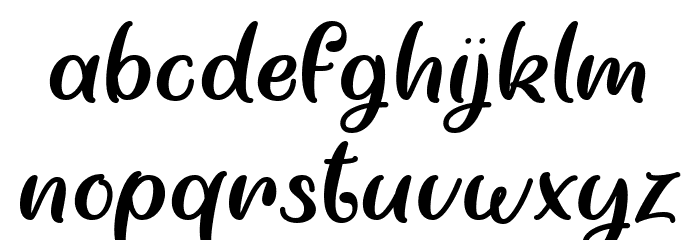 Very You Regular Font LOWERCASE