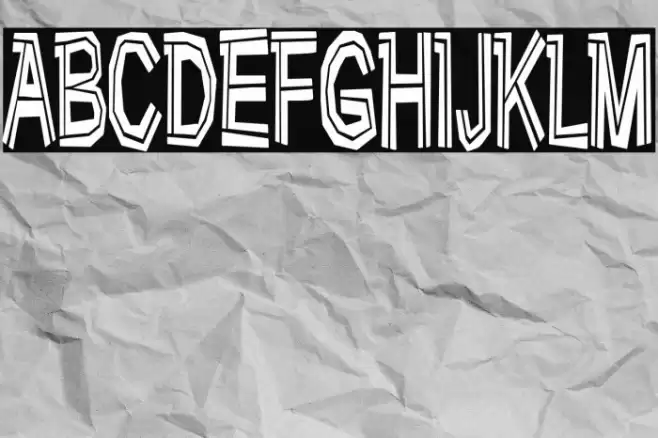 Very bad posture Font examples