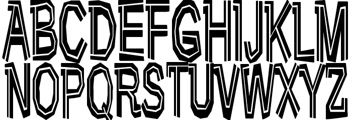 Very bad posture Font LOWERCASE