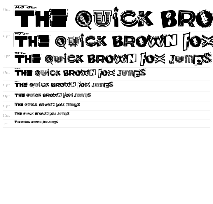 Very very punk font Waterfall