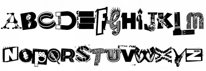 Very very punk font Font LOWERCASE
