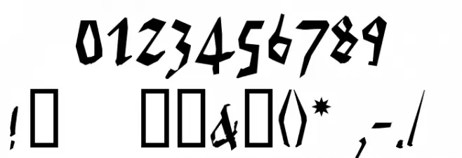 VeryBrokenFrax Font OTHER CHARS