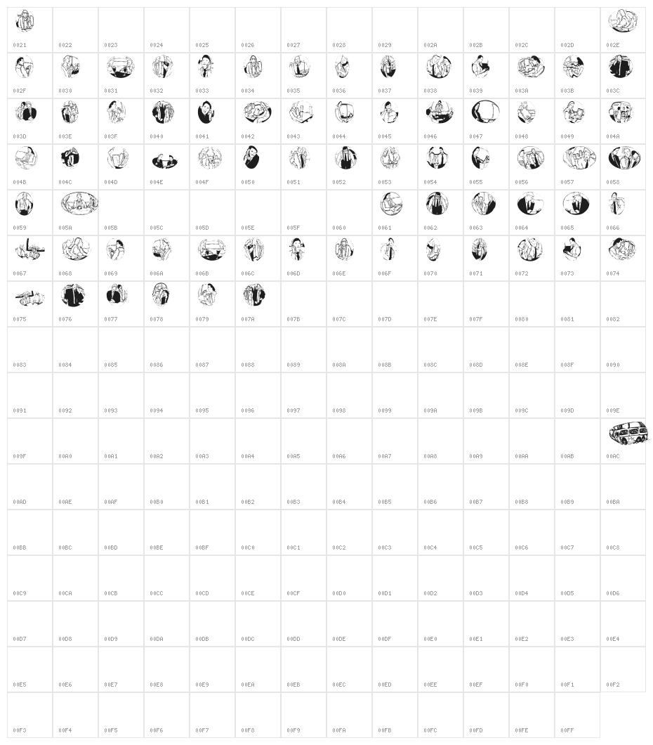 VeryBusy Character Map