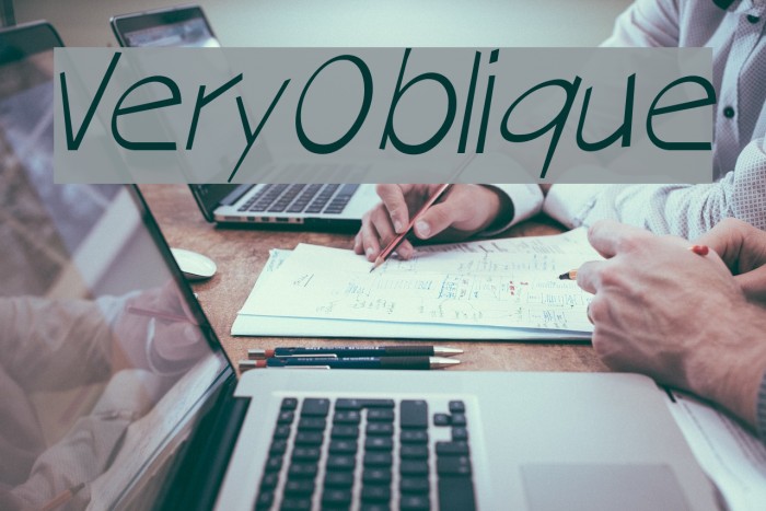 VeryOblique Font examples