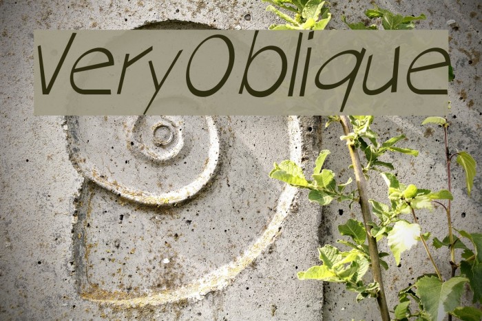 VeryOblique Font examples