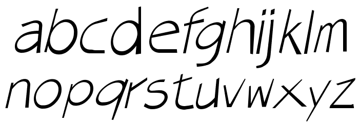 VeryOblique Font LOWERCASE