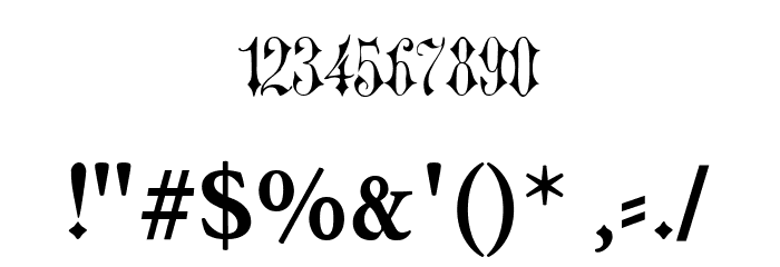 VerzierteFavorite Font OTHER CHARS