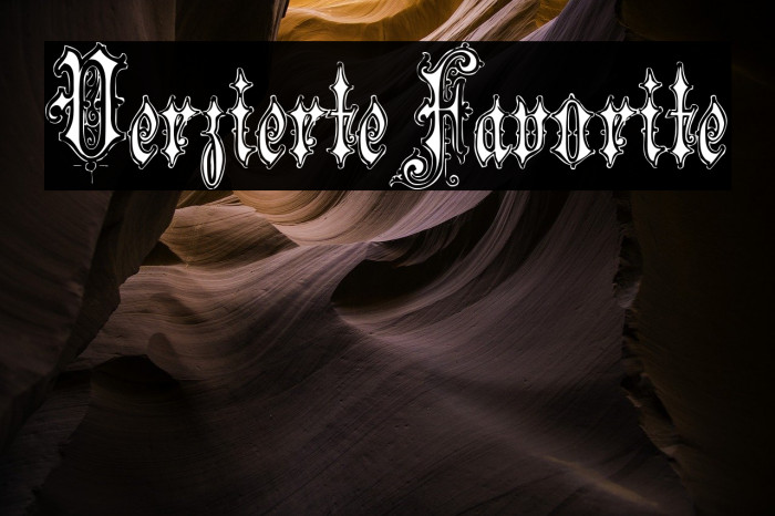 VerzierteFavorite Font examples