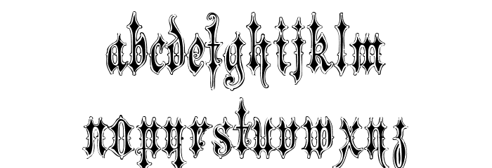 VerzierteFavorite Font LOWERCASE