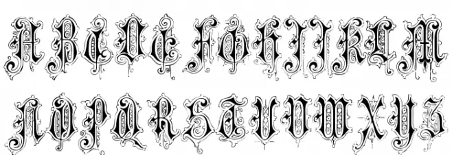 VerzierteFavorite Fuentes MAYÚSCULAS