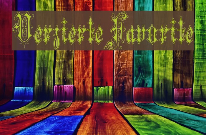 VerzierteFavorite Font examples