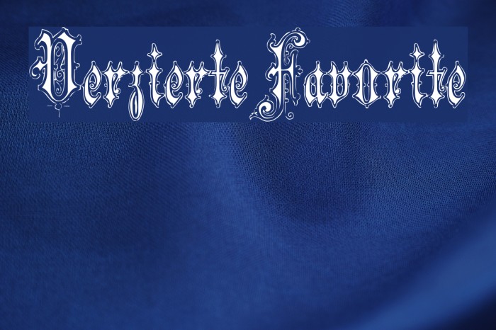 VerzierteFavorite Font examples