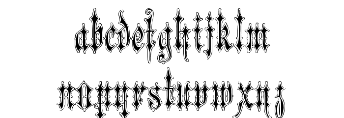 VerzierteFavorite Font LOWERCASE