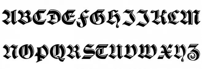 VerzierteSchwabacher フォント 大文字