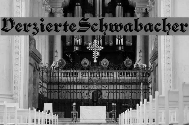 VerzierteSchwabacher Schriftart examples