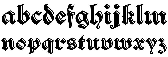 VerzierteSchwabacher Font LOWERCASE