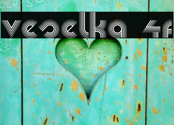 Veselka 4F Font examples