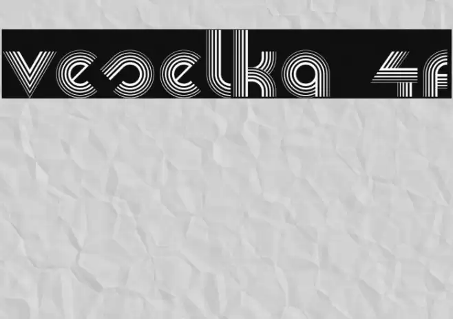 Veselka 4F Font examples