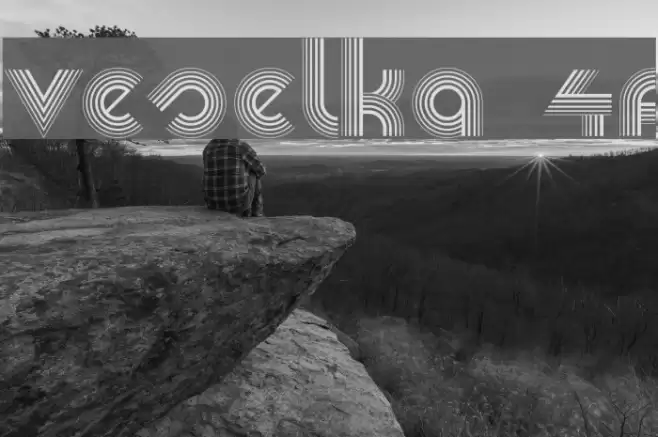 Veselka 4F Font examples
