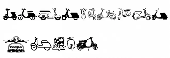 Vespa Font OTHER CHARS