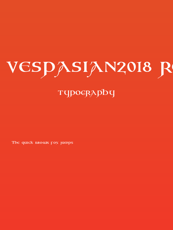 Vespasian2018 Regular Poster