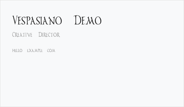 Vespasiano Demo Business Card