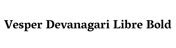 Vesper Devanagari Libre Bold Font