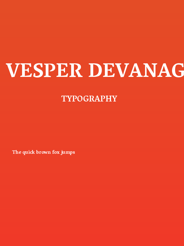Vesper Devanagari Libre Bold Poster