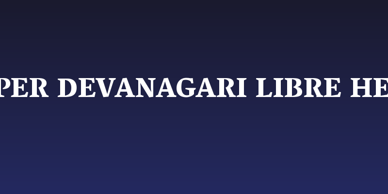 Vesper Devanagari Libre Heavy Social Header