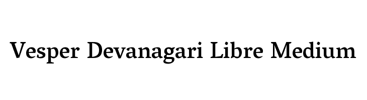 Vesper Devanagari Libre Medium Font
