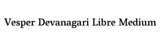 Vesper Devanagari Libre Medium  Descarca Fonturi Gratis