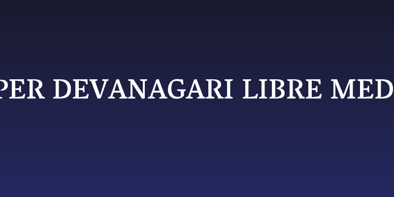 Vesper Devanagari Libre Medium Social Header