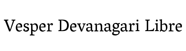 Vesper Devanagari Libre Font